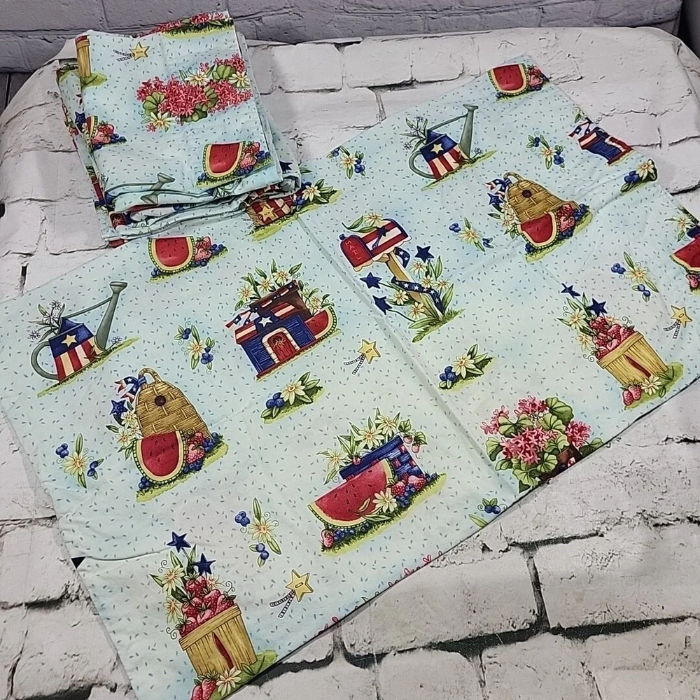 Summer Patriotic 4th‎ Of July Pillowcases Pillow Shams Handmade Lot Of 4 29